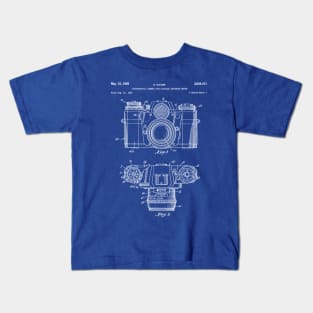 Camera Patent - Photography Art - Blueprint Kids T-Shirt